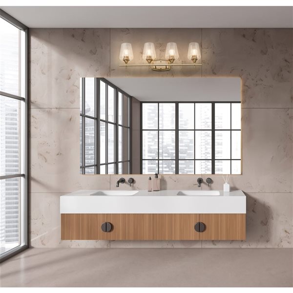 Z-Lite Joliet 4-Light Vanity Light - Burnished Brass