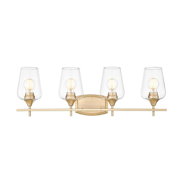 Z-Lite Joliet 4-Light Vanity Light - Burnished Brass