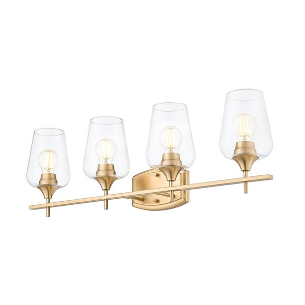 Z-Lite Joliet 4-Light Vanity Light - Burnished Brass