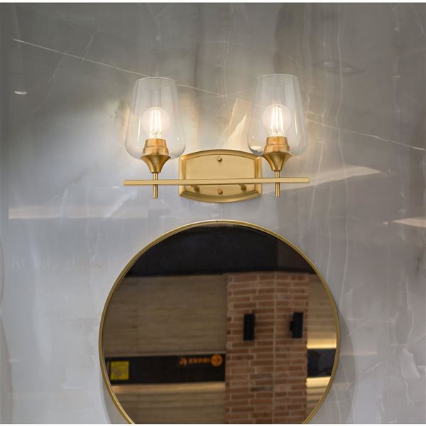Z-Lite Joliet 2-Light VanityLight - Burnished Brass