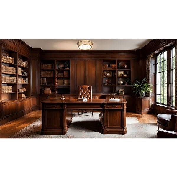 Z-Lite Bentley 1-Light 16-in 40 W Flush Mount Ceiling Light w/ Acrylic Shade - Modern Gold