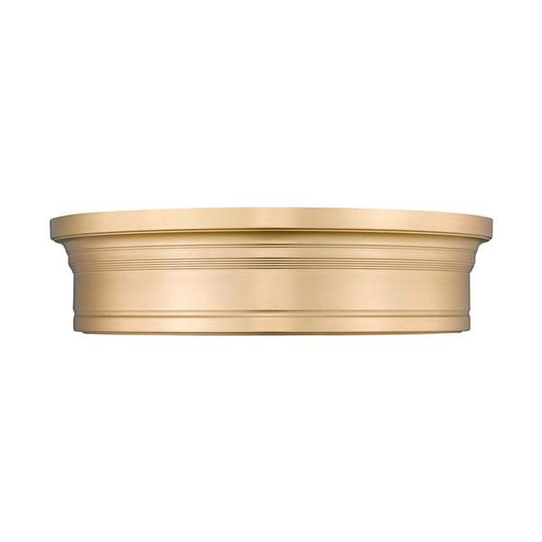 Z-Lite Bentley 1-Light 16-in 40 W Flush Mount Ceiling Light w/ Acrylic Shade - Modern Gold