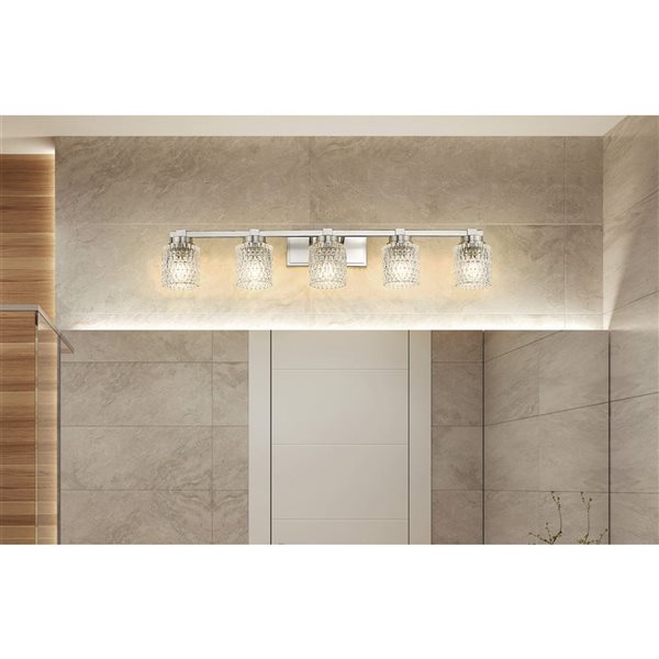 Z-Lite Jacqueline 5-Light Vanity Light - Brushed Nickel