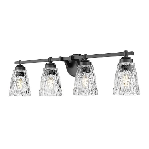 Z-Lite Andree 4-Light Vanity Light - Matte Black