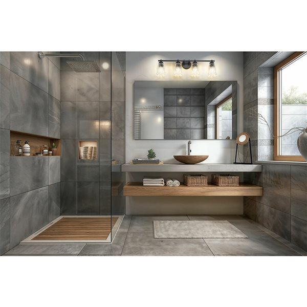 Z-Lite Andree 4-Light Vanity Light - Matte Black