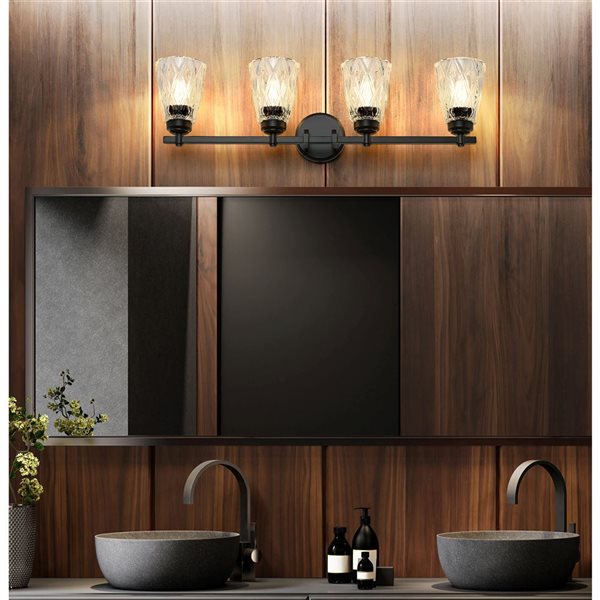Z-Lite Andree 4-Light Vanity Light - Matte Black