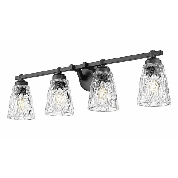 Z-Lite Andree 4-Light Vanity Light - Matte Black