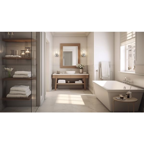 Z-Lite Andree 1-Light 100 W Wall Sconce w/ Clear Glass Shade - Brushed Nickel