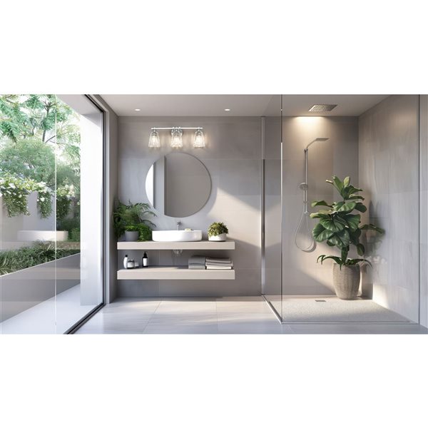 Z-Lite Andree 3-Light Vanity Light - Brushed Nickel