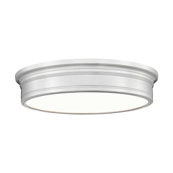 Z-Lite Bentley 1-Light 20-in 50 W Flush Mount Ceiling Light w/ Acrylic Shade - Brushed Nickel