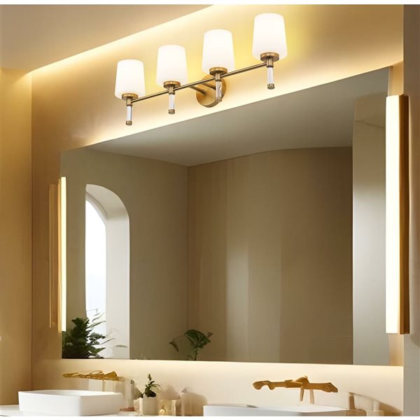 Z-Lite Henri 4-Light Vanity Light - Modern Gold
