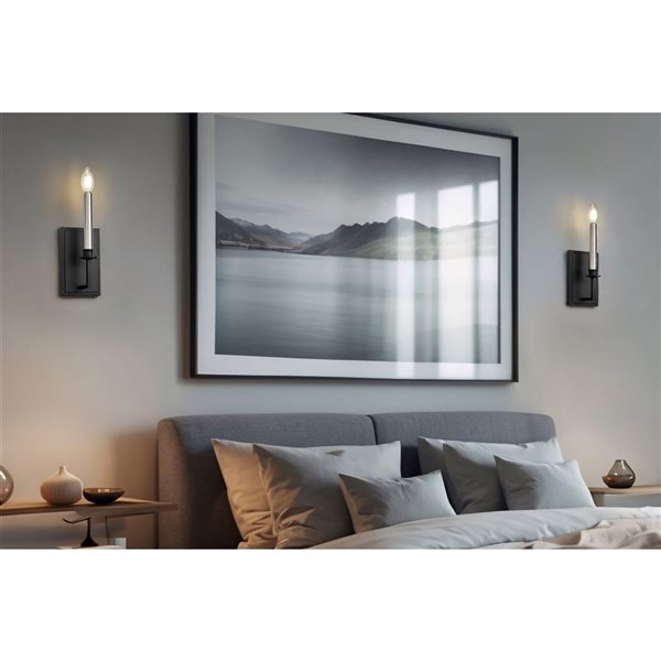 Z-Lite Orson 2-Light Wall Sconce 60 W - Matte Black
