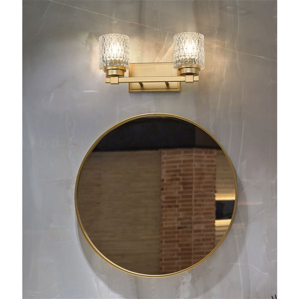 Z-Lite Jacqueline 2-Light Vanity Light - Modern Gold
