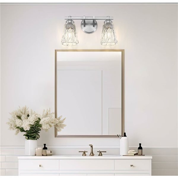 Z-Lite Andree 2-Light Vanity Light - Brushed Nickel