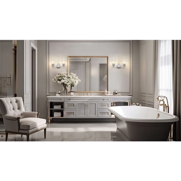 Z-Lite Andree 2-Light Vanity Light - Brushed Nickel