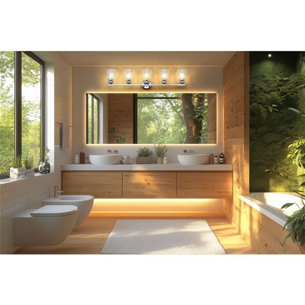 Z-Lite Andree 5-Light Vanity Light - Polished Chrome