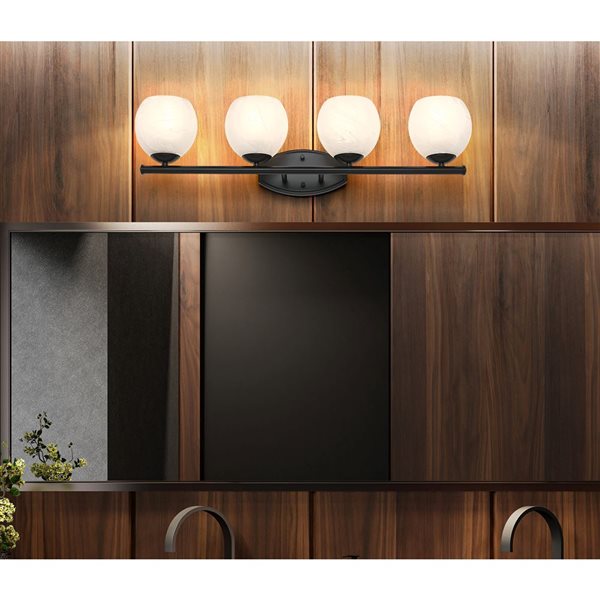 Z-Lite Colette 4-Light Vanity Light - Matte Black