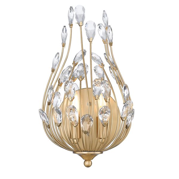 Z-Lite Gabriella 2-Light Wall Sconce 60 W - Modern Gold