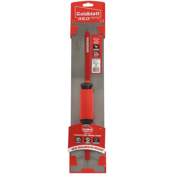 Goldblatt Pro Stainless Steel Square-Notch Trowel – 1/4" X 1/4" X 1/4" For Tile Adhesive & Mortar