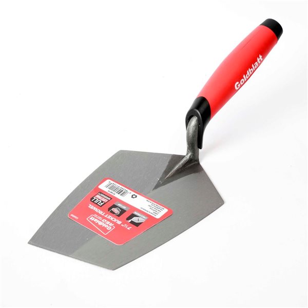 Goldblatt 7-1/2-in Universal Brick Bucket Trowel with Soft Grip Handle