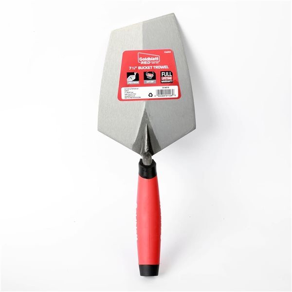 Goldblatt 7-1/2-in Universal Brick Bucket Trowel with Soft Grip Handle