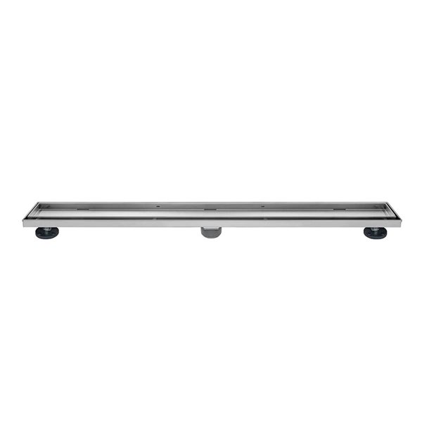 ToWo Eco 36 x 3 x 3-1/8-in Brushed Stainless Steel Linear Shower Drain Tile-in