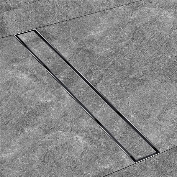 ToWo Eco 36 x 3 x 3-1/8-in Brushed Stainless Steel Linear Shower Drain Tile-in