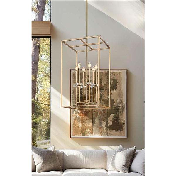 Z-Lite Gaultier 6-Light Chandelier - Modern Gold