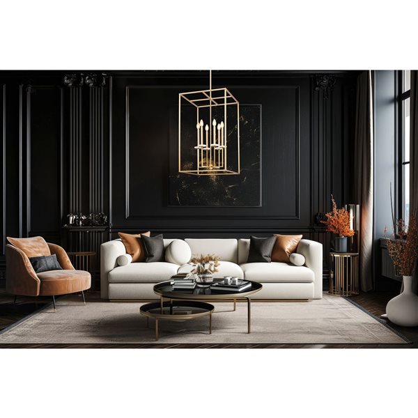 Z-Lite Gaultier 6-Light Chandelier - Modern Gold
