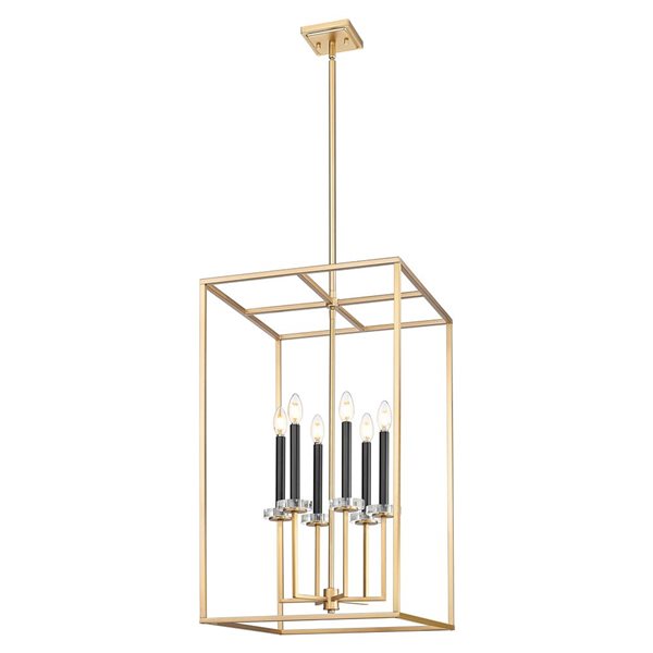 Z-Lite Gaultier 6-Light Chandelier - Modern Gold