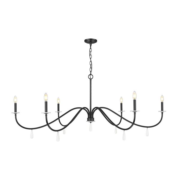 Z-Lite Toussant 6-Light Chandelier - Matte Black