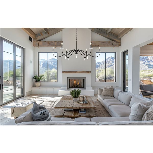 Z-Lite Toussant 6-Light Chandelier - Matte Black