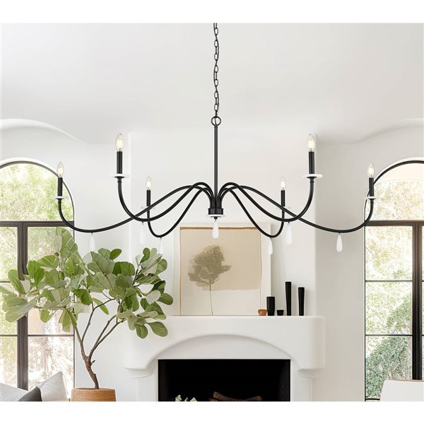 Z-Lite Toussant 6-Light Chandelier - Matte Black
