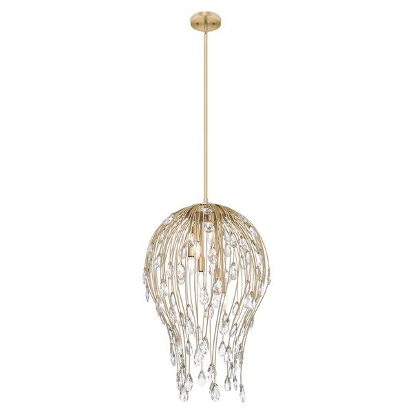 Z-Lite Gabriella 6-Light Metal Teardrop Pendant - Modern Gold