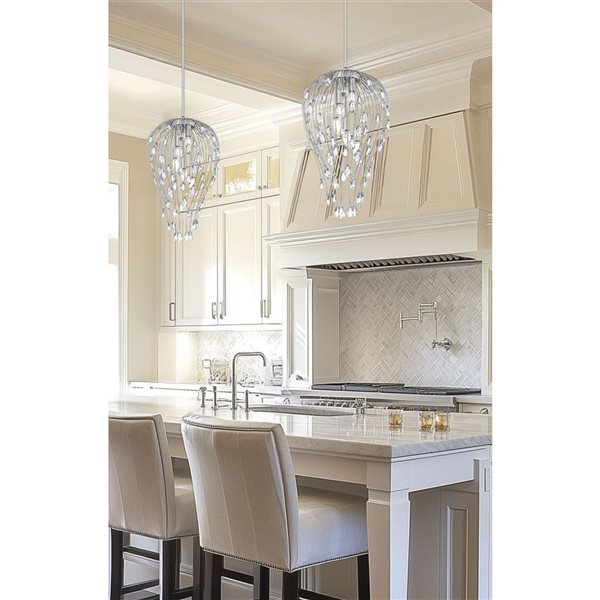 Z-Lite Gabriella 5-Light Teardrop Pendant - Brushed Nickel