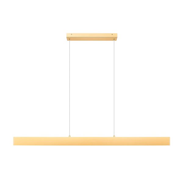 Z-Lite Hudson 1-Lite Light Linear Chandelier w/ Frosted Acrylic Shade - Gold