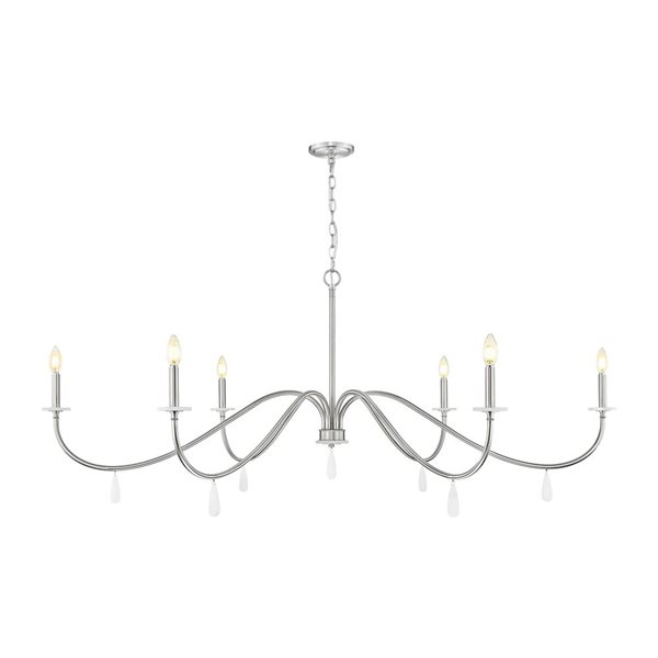 Z-Lite Toussant 6-Light Chandelier - Brushed Nickel