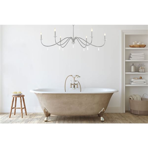 Z-Lite Toussant 6-Light Chandelier - Brushed Nickel