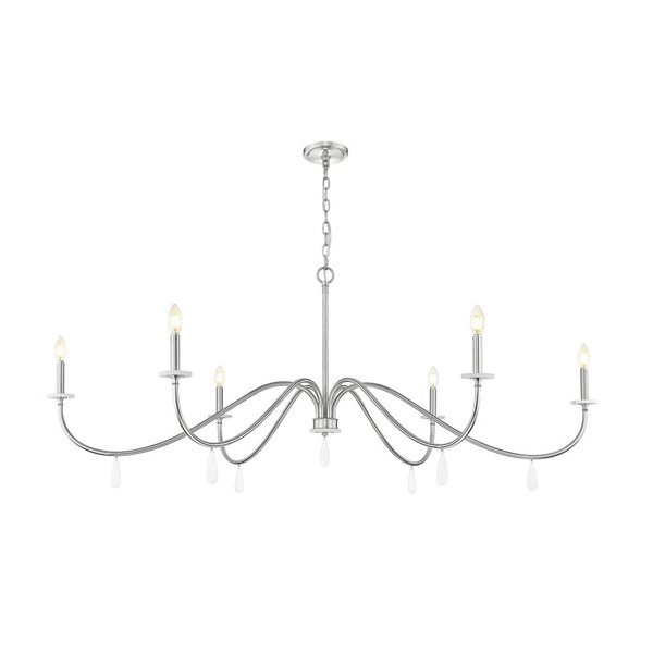 Z-Lite Toussant 6-Light Chandelier - Brushed Nickel
