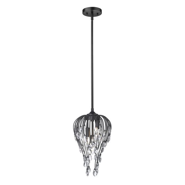 Z-Lite Gabriella 3-Light Teardrop Pendant - Matte Black