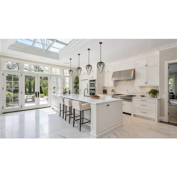 Z-Lite Gabriella 3-Light Teardrop Pendant - Matte Black