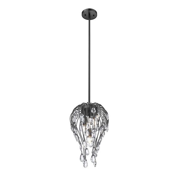 Z-Lite Gabriella 3-Light Teardrop Pendant - Matte Black