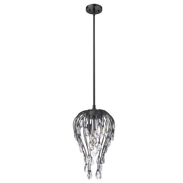 Z-Lite Gabriella 3-Light Teardrop Pendant - Matte Black