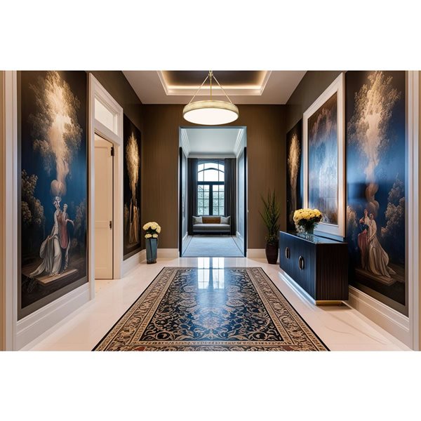 Z-Lite Quinn 3-Light Pendant w/ White Acrylic Shade - Modern Gold