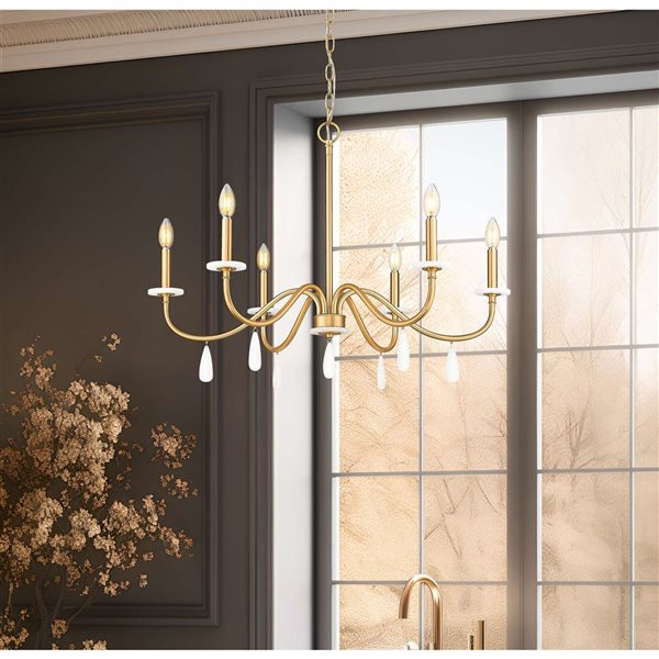 Z-Lite Toussant 6-Light Chandelier - Modern Gold