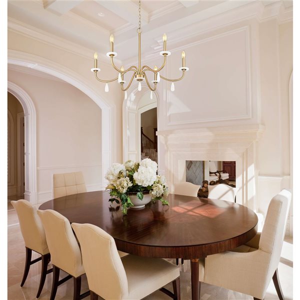 Z-Lite Toussant 6-Light Chandelier - Modern Gold