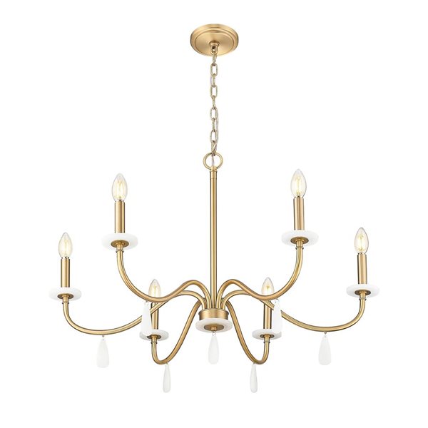 Z-Lite Toussant 6-Light Chandelier - Modern Gold