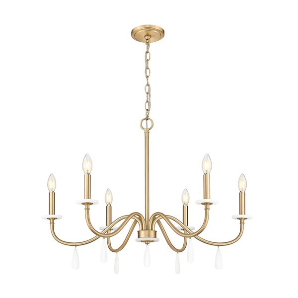Z-Lite Toussant 6-Light Chandelier - Modern Gold