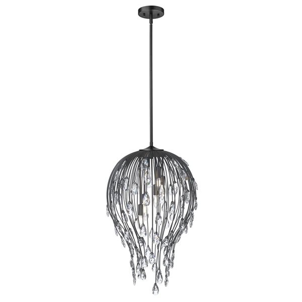 Z-Lite Gabriella 6-Light Teardrop Pendant - Matte Black