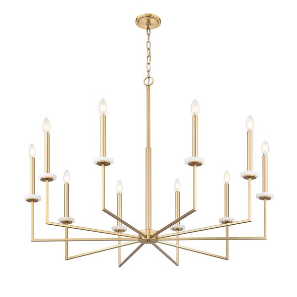 Z-Lite Gaultier 10-Light Chandelier - Modern Gold
